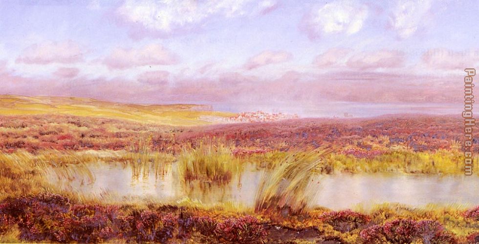 A View Of Whitby From The Moors painting - John Brett A View Of Whitby From The Moors art painting